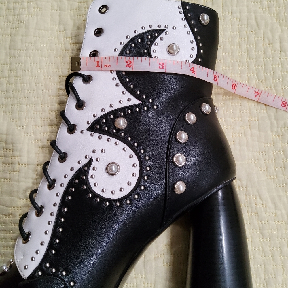 Azalea Wang Marianna's Secret Lace Up Boots Size 9 - Picture 11 of 14